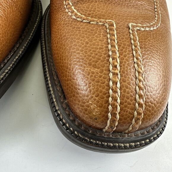 Cole Haan Pebbled Tan Leather Derby Oxford Lace Up Stitching Tan Brown Mens 10.5 main image 9